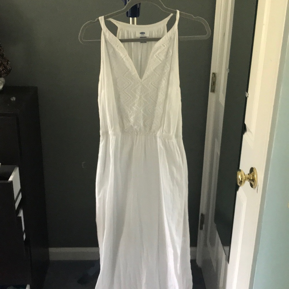 White Old Navy Maxi Dress